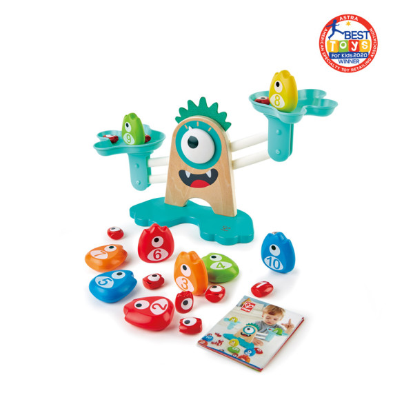 Hape ხის სათამაშო ლაბირინთი Monster Math Scale (ჰაპე)