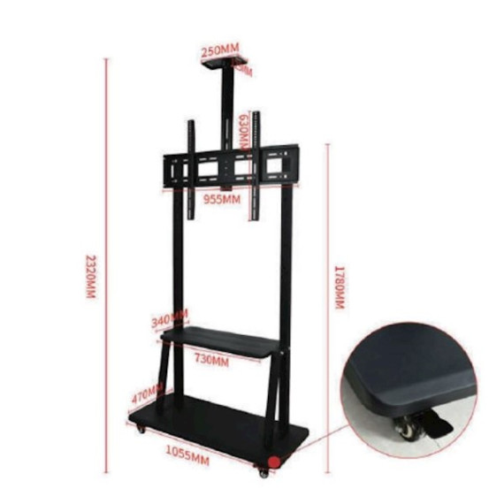 Allscreen Universal ტელევიზორის საკიდი CTMH3L (40”-100” ), 2 image