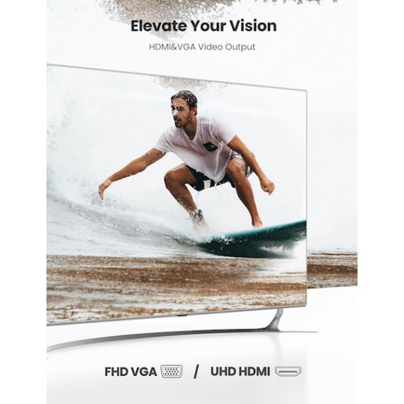 Ugreen USB ჰაბი USB-C with Ethernet 80133 (იუგრინი), 4 image