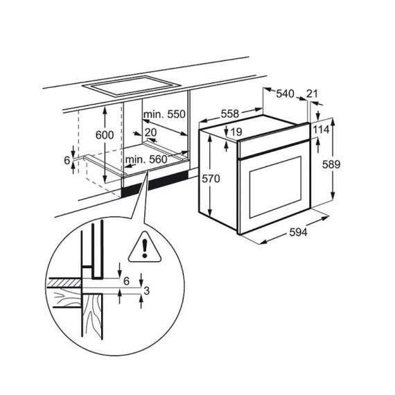Electrolux ჩასაშენებელი ღუმელი EZB53430AX (ელექტროლუქსი), 2 image