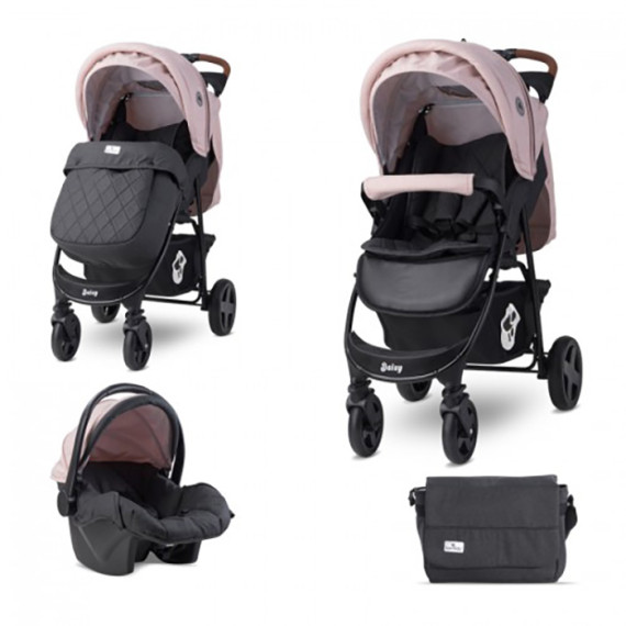 Lorelli საბავშვო ეტლი დეიზი კომპლექტი ვარდისფერი