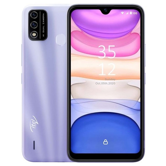 Itel მობილური ტელეფონი A48 L6006 2GB, 32GB Dual Sim იასამნისფერი