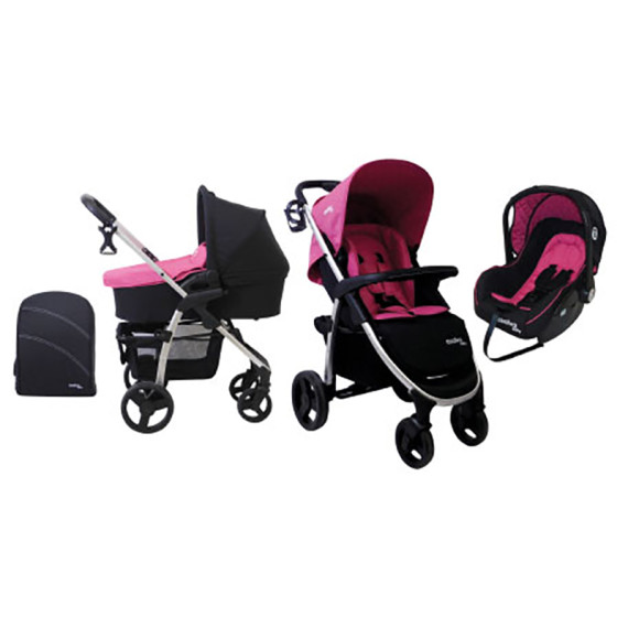 Asalvo ბავშვის ეტლის კომპლექტი trio Roma ვარდისფერი, 2 image