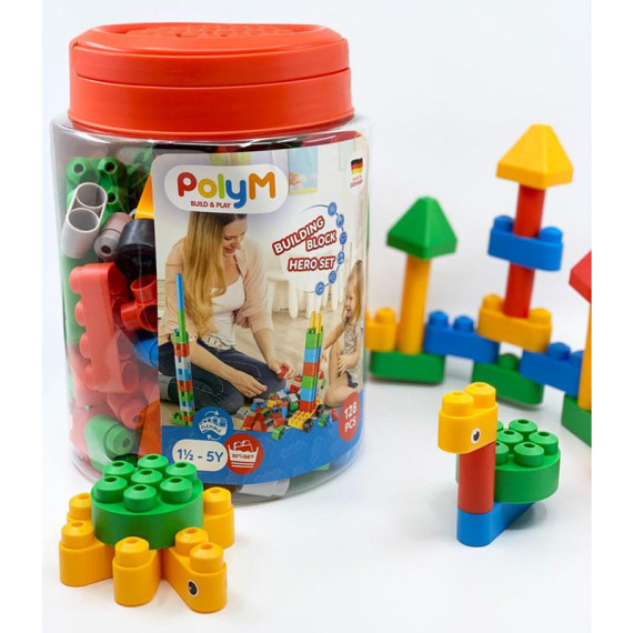 Hape ასაწყობი ფიგურები 128-pcs Building Block Set
