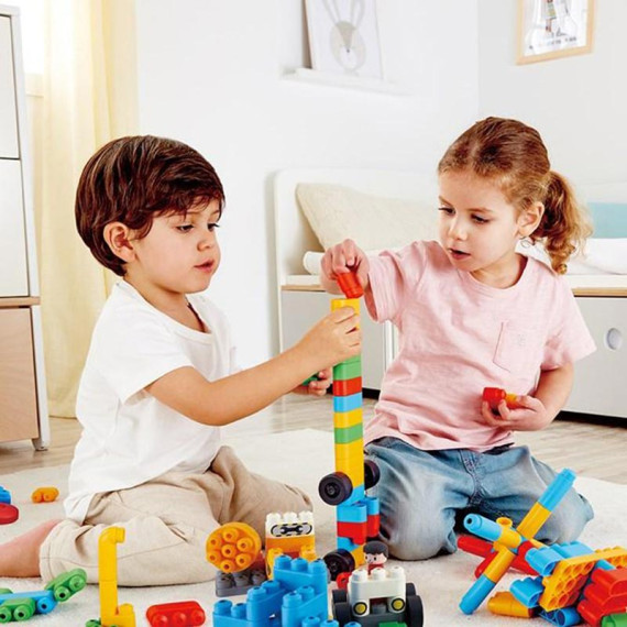 Hape ასაწყობი ფიგურები 128-pcs Building Block Set, 3 image