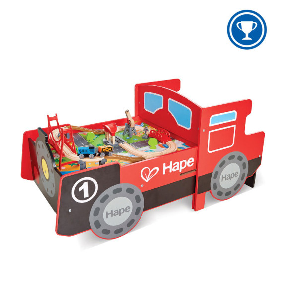 Hape გასასვლელი და დასაკეცი ძრავის მაგიდა Ride-on & Foldable Engine Table