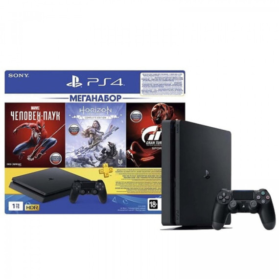 PlayStation სათამაშო კონსოლი ფლეისთეიშენი PS4 1TB F GTS/HZD CE/SpiderM/PS719391302