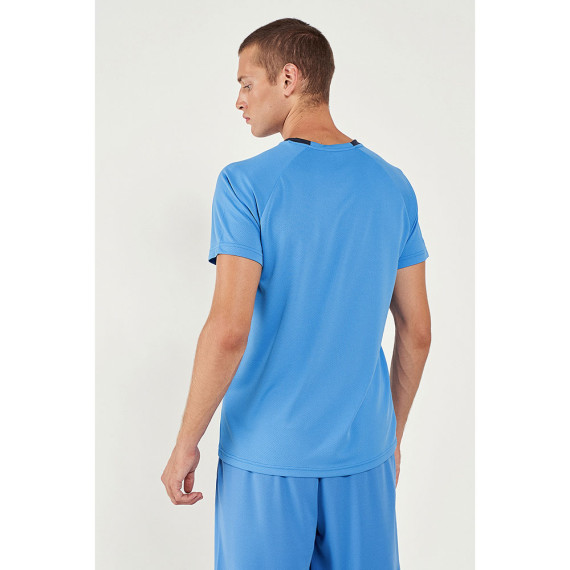 HMLBENU კაცის მოკლემკლავიანი მაისური Hummel (ჰუმელი), ფერი: ლურჯი, ზომა: XL, 2 image