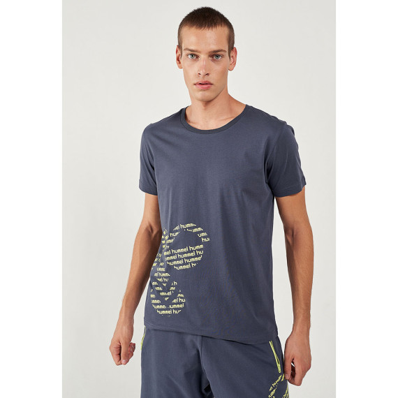 HMLWILL კაცის მოკლემკლავიანი მაისური Hummel (ჰუმელი), ფერი: ლურჯი, ზომა: S