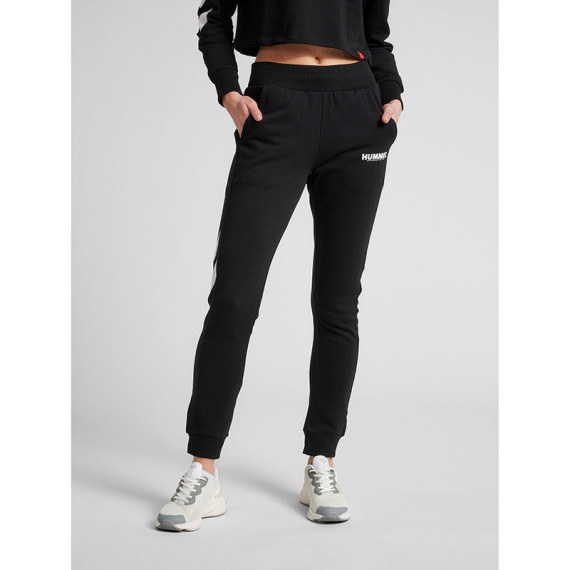 HMLLEGACY ქალის შარვალი Hummel (ჰუმელი), ფერი: შავი, ზომა: XS