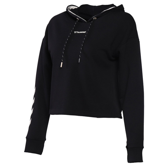 HMLMOSSA ქალის კაპიუშონიანი ჯემპრი Hummel (ჰუმელი), ფერი: შავი, ზომა: XS, 3 image