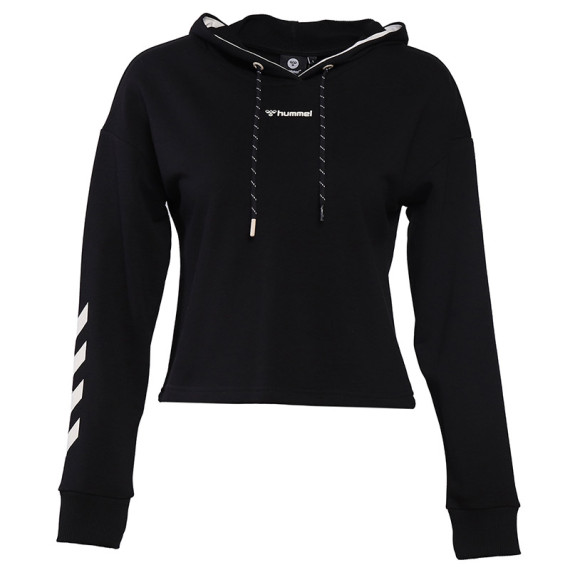 HMLMOSSA ქალის კაპიუშონიანი ჯემპრი Hummel (ჰუმელი), ფერი: შავი, ზომა: XS, 4 image