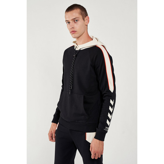 HMLASHER კაცის კაპიუშონიანი ჯემპრი Hummel (ჰუმელი), ფერი: შავი, ზომა: M