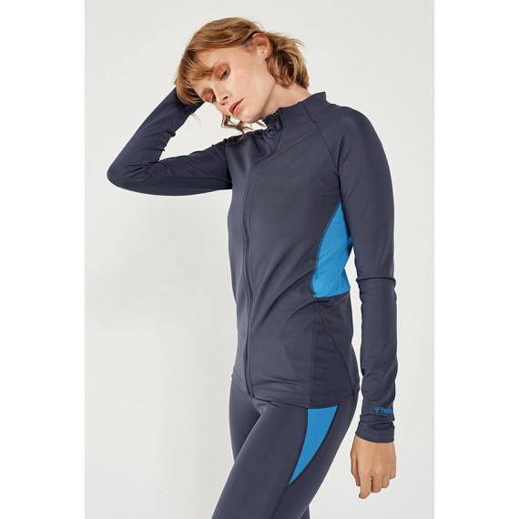 HMLLOCO ქალის ჟაკეტი Hummel (ჰუმელი), ფერი: ლურჯი, ზომა: XL