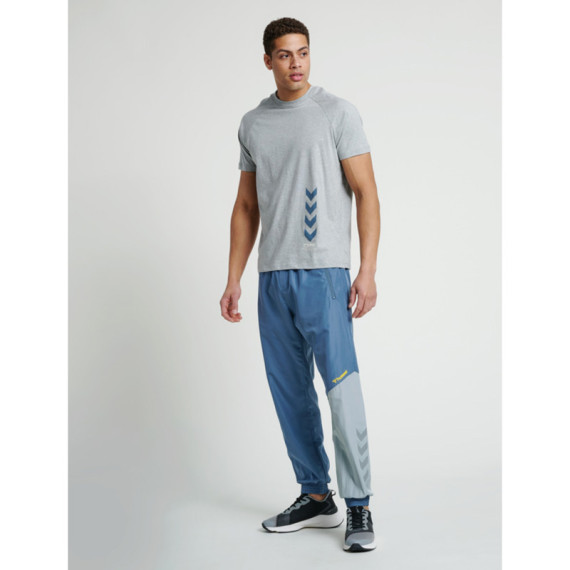 HMLCALEB კაცის მოკლემკლავიანი მაისური Hummel (ჰუმელი), ფერი: ნაცრისფერი, ზომა: L, 2 image