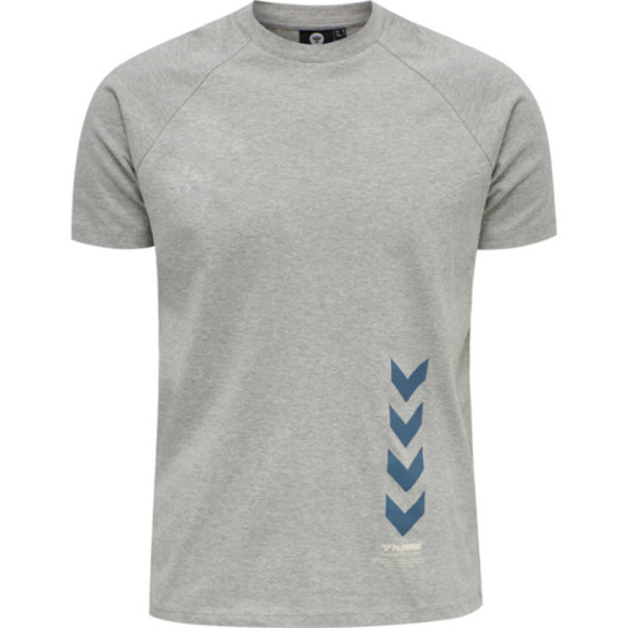 HMLCALEB კაცის მოკლემკლავიანი მაისური Hummel (ჰუმელი), ფერი: ნაცრისფერი, ზომა: L, 4 image