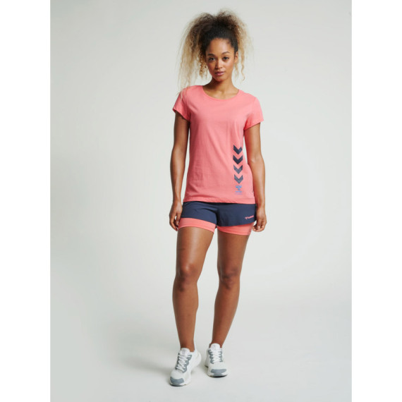 HMLAPRIL ქალის მოკლემკლავიანი მაისური Hummel (ჰუმელი), ფერი: ვარდისფერი, ზომა: S, 2 image