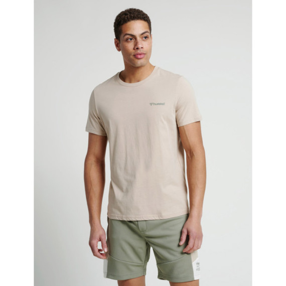 HMLTORONTO კაცის მოკლემკლავიანი მაისური Hummel (ჰუმელი), ფერი: კრემისფერი, ზომა: M