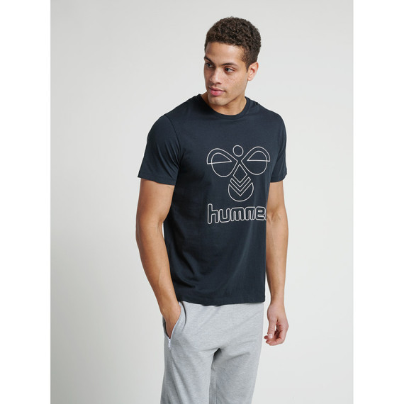 HMLPETER კაცის მოკლემკლავიანი მაისური Hummel (ჰუმელი), ფერი: შავი, ზომა: XL