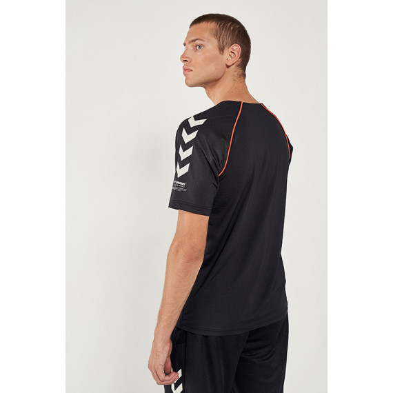 HMLASHER კაცის მოკლემკლავიანი მაისური Hummel (ჰუმელი), ფერი: შავი, ზომა: L, 2 image