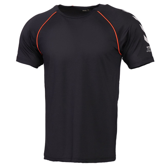 HMLASHER კაცის მოკლემკლავიანი მაისური Hummel (ჰუმელი), ფერი: შავი, ზომა: L, 3 image