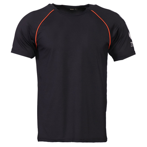 HMLASHER კაცის მოკლემკლავიანი მაისური Hummel (ჰუმელი), ფერი: შავი, ზომა: L, 4 image