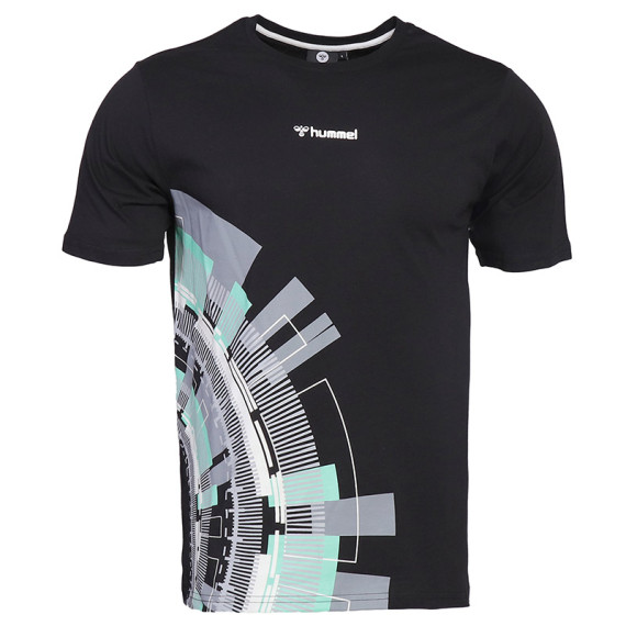 HMLKOEPUCK კაცის მოკლემკლავიანი მაისური Hummel (ჰუმელი), ფერი: შავი, ზომა: S, 4 image