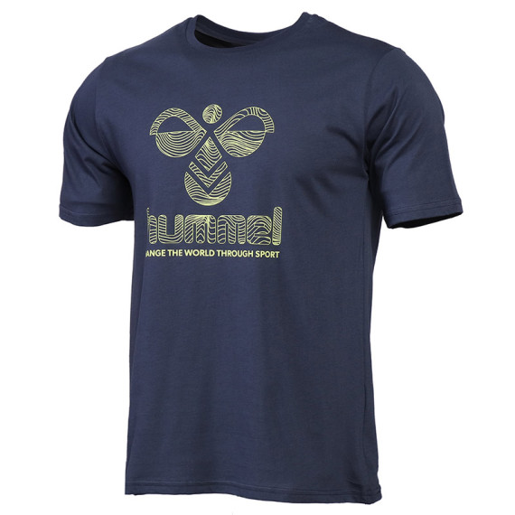 HMLWAVO კაცის მოკლემკლავიანი მაისური Hummel (ჰუმელი), ფერი: ლურჯი, ზომა: M