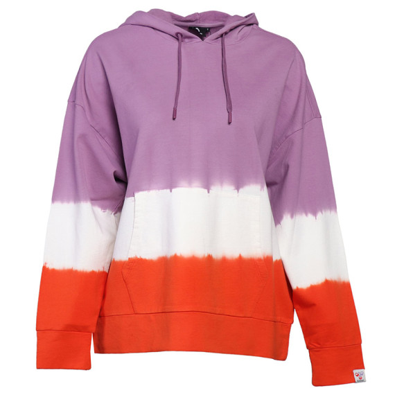 HMLLINE ქალის კაპიუშონიანი ჯემპრი Hummel (ჰუმელი), ფერი: იასამნისფერი, წითელი, ზომა: L, 4 image