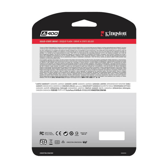 Kingston შიდა SSD ბარათი SA400S37/120G, 5 image