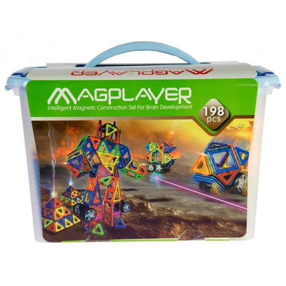 MagPlayer მაგნიტური კონსტრუქტორის ნაკრები 198 ც MPT-198, 2 image