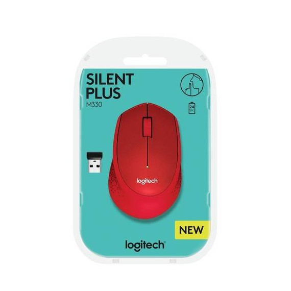 მაუსი - Logitech M330 Silent Plus (910-004911) Red, 4 image