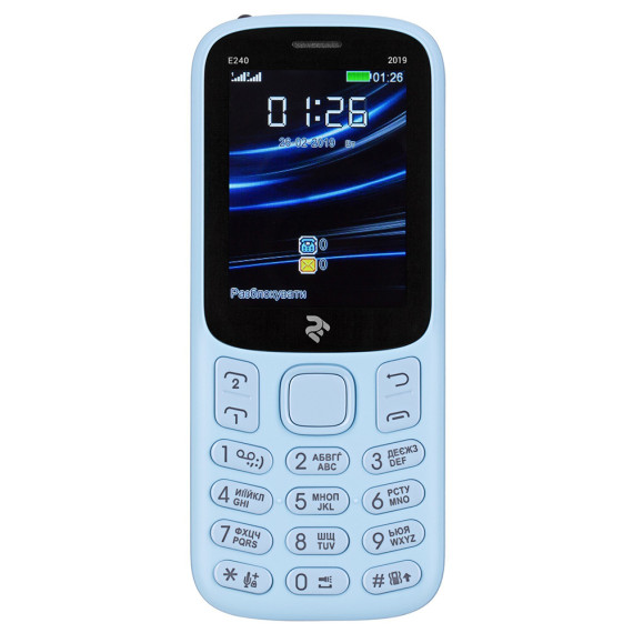 2E მობილური ტელეფონი E240 2019 Dual SIM ცისფერი, 2 image