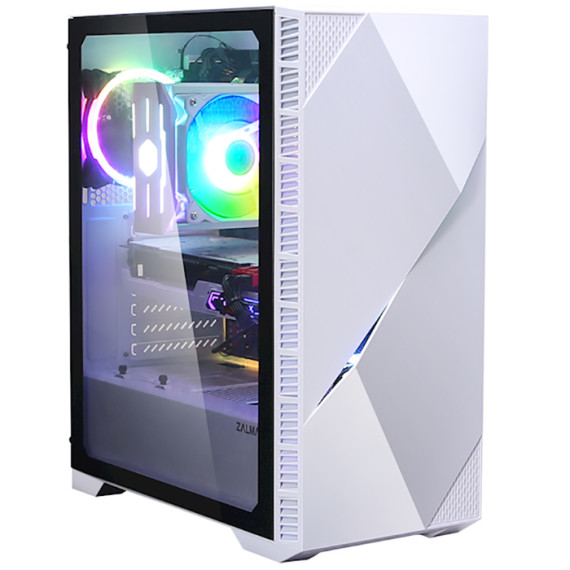 Zalman პროცესორის ქეისი Z3 Iceberg, MidT, TG (side panel), without PSU თეთრი