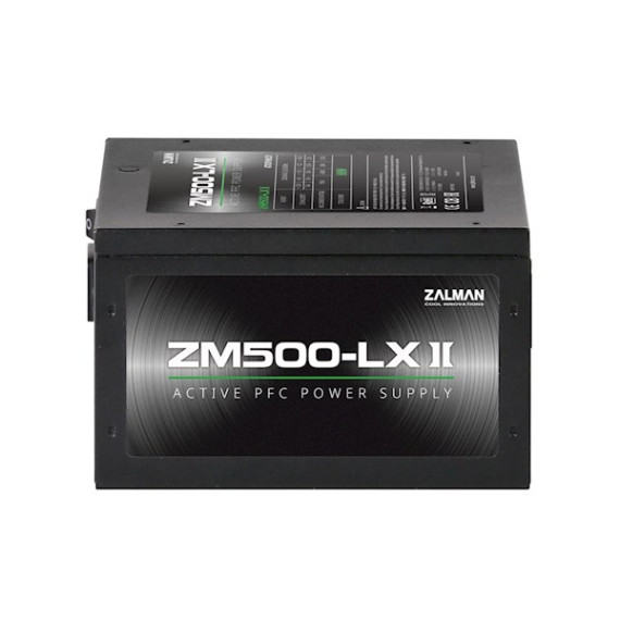 Zalman კვების ბლოკი ZM500-LXII (500W) PSU, 500W, Active PFC, 85%, 200-240V, EU