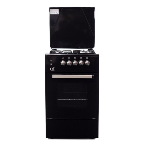 OZ გაზის ქურა OSmall50X50B4G Coocker, 4Gas, Oven-Gas, 50x50x85, Ignition, Black,Top metal