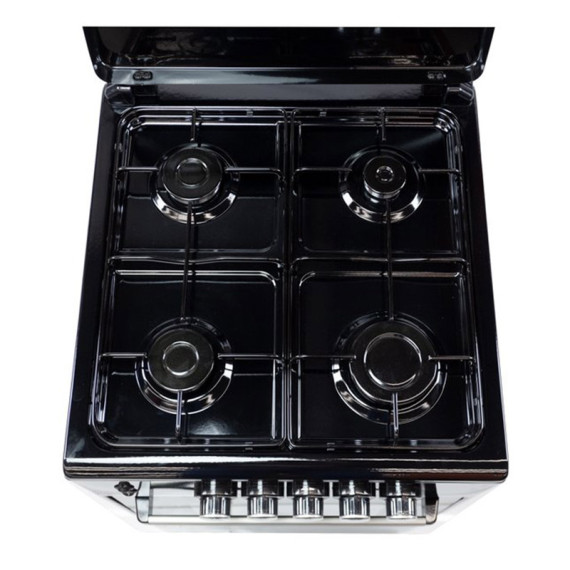 OZ გაზის ქურა OSmall50X50B4G Coocker, 4Gas, Oven-Gas, 50x50x85, Ignition, Black,Top metal, 2 image