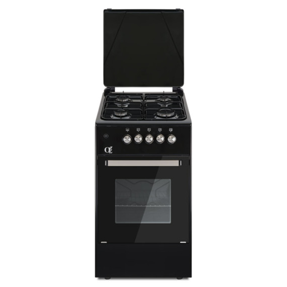 OZ გაზის ქურა OSmall50X50B4G Coocker, 4Gas, Oven-Gas, 50x50x85, Ignition, Black,Top metal, 3 image