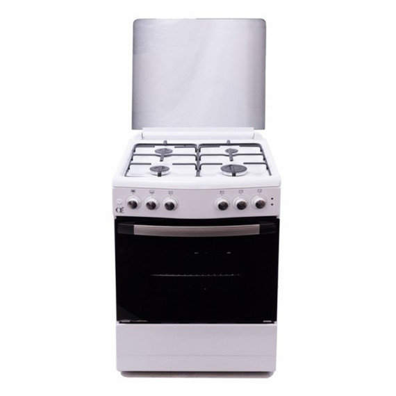 OZ გაზის ქურა OCourved60x60 Coocker, 4Gas, White,Top glass