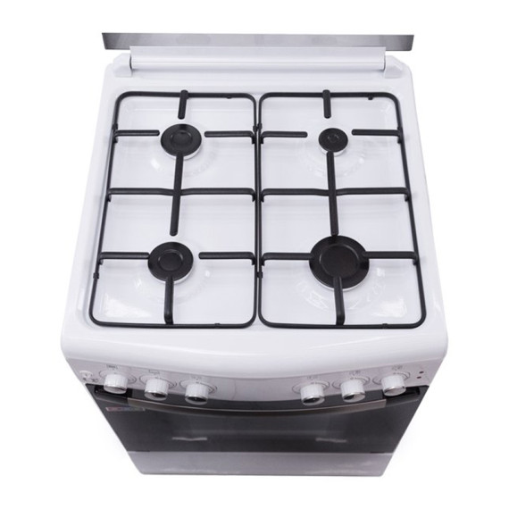 OZ გაზის ქურა OCourved60x60 Coocker, 4Gas, White,Top glass, 2 image