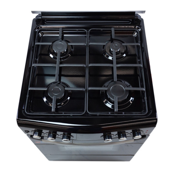 OZ გაზის ქურა OCourved60X60 Coocker, 4Gas, 2Plates, 60x60x85, Black, Top glass, 2 image