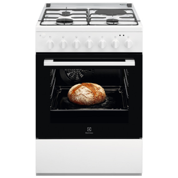 Electrolux გაზქურა RKM624012W Top 3+1, Oven Electric, White, Gas Control