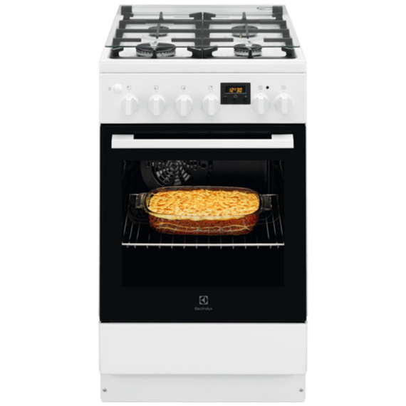 Electrolux გაზქურა RKK520200W Top 4 Gas, Oven Electric, White, Gas Control