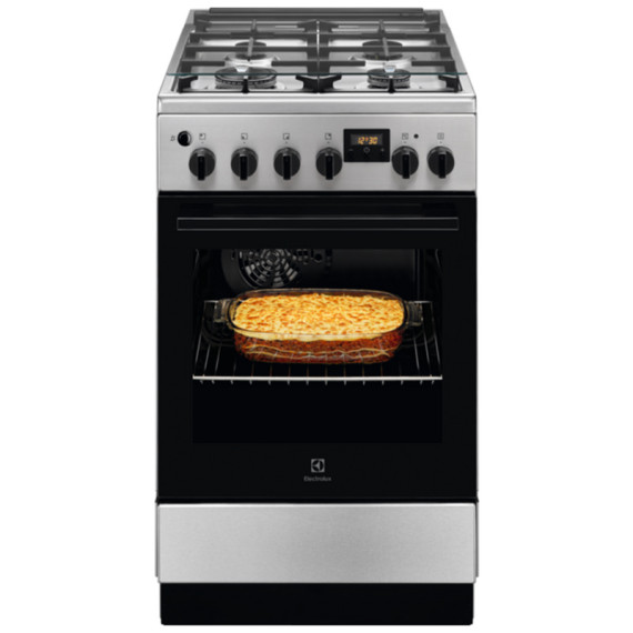 Electrolux გაზქურა RKK520200X Top 4 Gas, Oven Electric, Silver, Gas Control