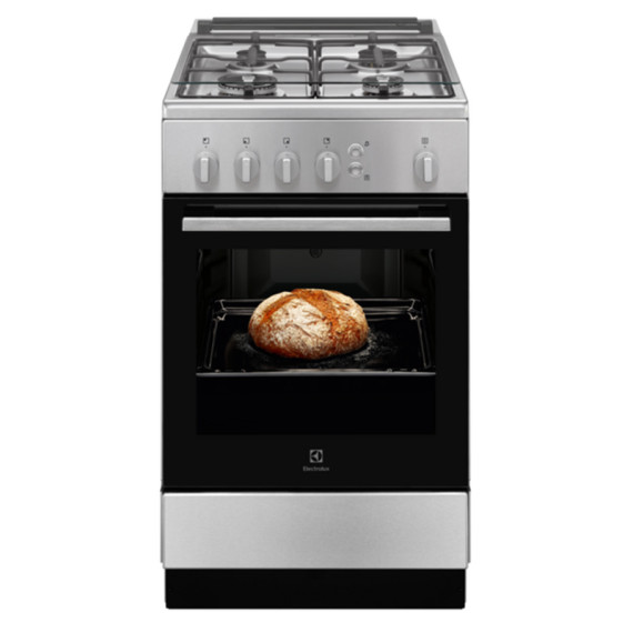 Electrolux გაზქურა RKG500004X Top 4 Gas, Oven Gas, Silver, Gas Control