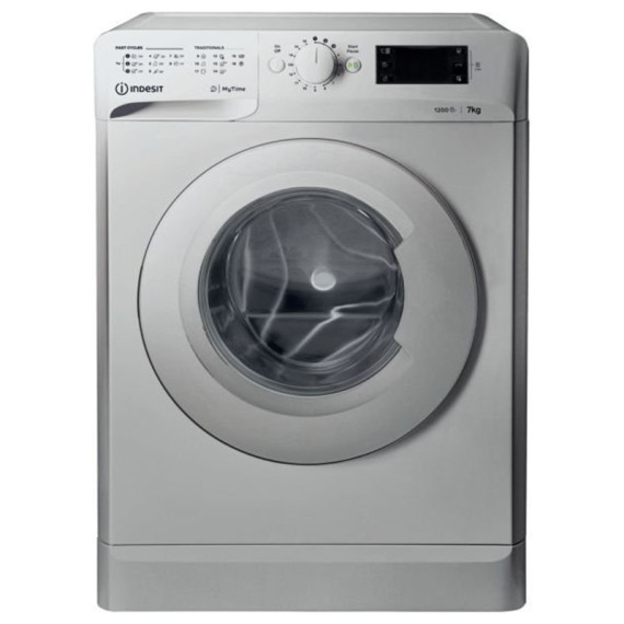 Indesit სარეცხი მანქანა 7 kg, 1200 rpm, A+++, 54 cm, display, Silver, 2 image