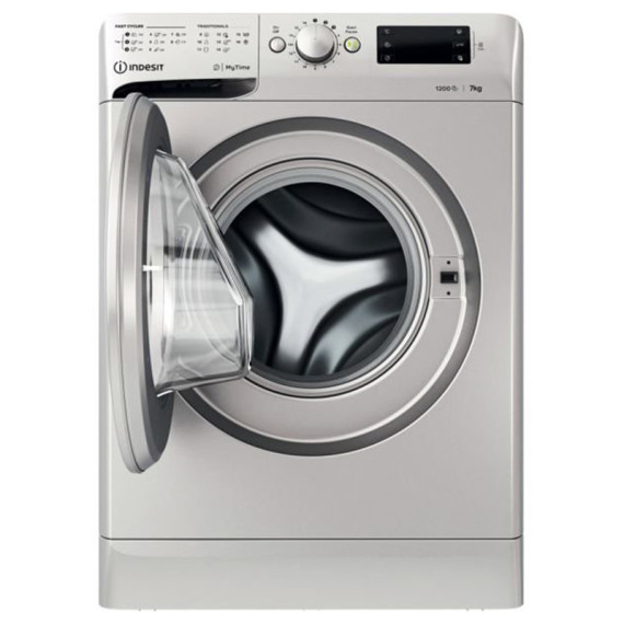 Indesit სარეცხი მანქანა 7 kg, 1200 rpm, A+++, 54 cm, display, Silver, 4 image