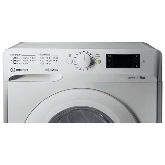 Indesit სარეცხი მანქანა 7 kg, 1200 rpm, A+++, 54 cm, display, Silver, 5 image