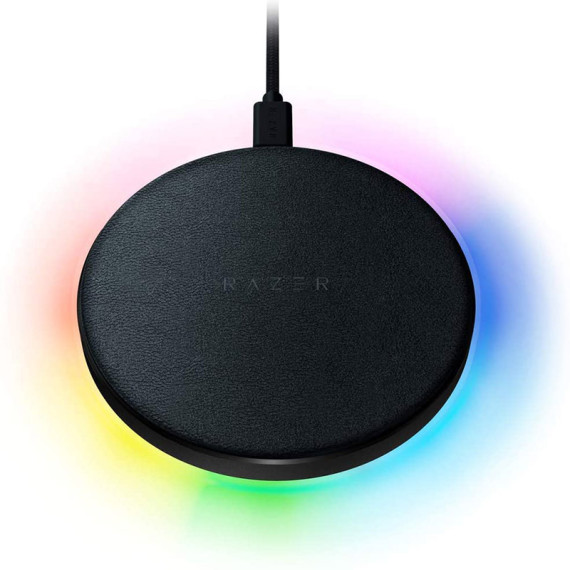 Razer მობილურის გარე დამტენი 10W Fast WL Charger RGB Black