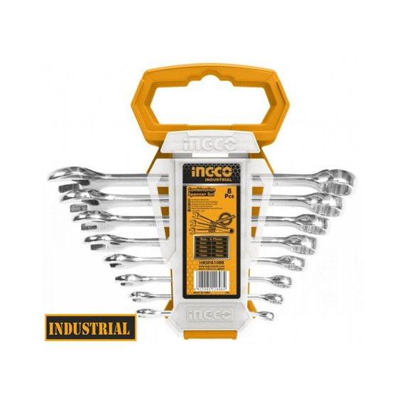 Ingco ქანჩის გასაღების ნაკრები 8 ც HKSPA1088